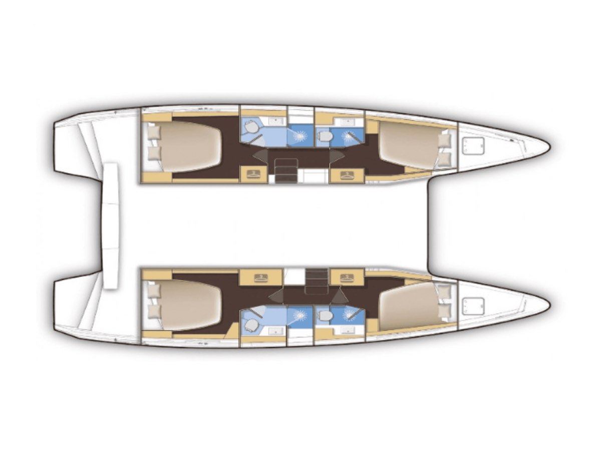 Interior layout of the Lagoon 42